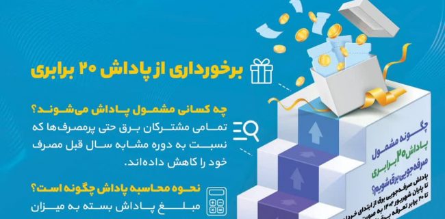 مصرف هوشمندانه=پاداش ۲۰ برابری