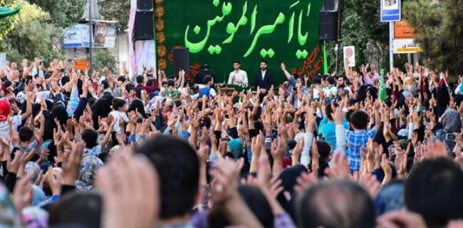 برگزاری جشن کیلومتری غدیر در شیراز