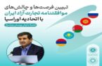 برگزاری نشست تبیین فرصت‌ها و چالش‌های موافقت‌نامه تجارت آزاد ایران و اوراسیا