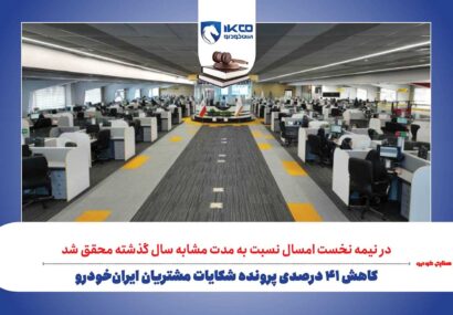 کاهش ۴۱ درصدی پرونده‌ شکایات مشتریان ایران‌خودرو